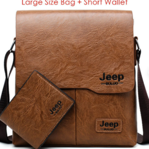 2PC/Set Men Leather Messenger Shoulder Bags for Business , Casual Bags